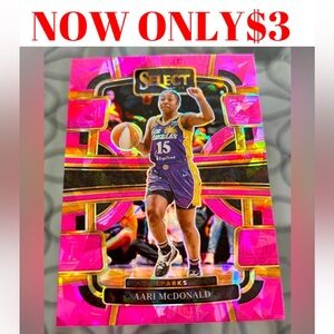Aari Mcdonald 2024 Prizm Indiana Fever Pink Wave WNBA Basketball Card